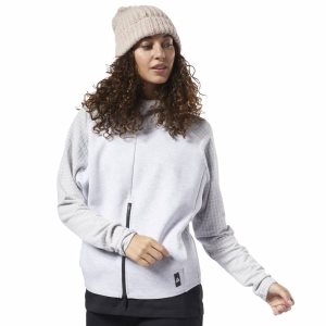 Reebok Training Supply Kapuzenpullover Damen - HellGrau - DE 839-GCF